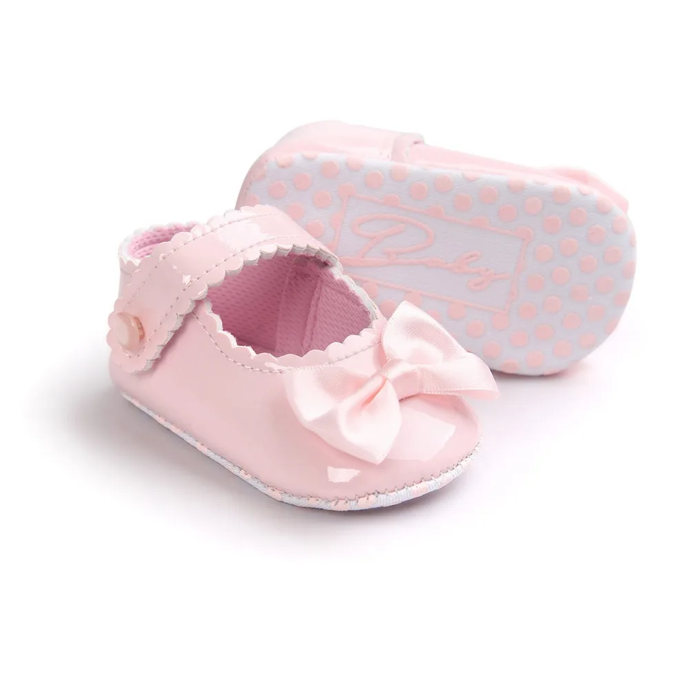 0 ~ 18 mes color de rosa de primavera y verano bebé niñas princesa infantil zapatillas de deporte zapatos de bebé antideslizante-en primera los caminantes zapatos CX18C