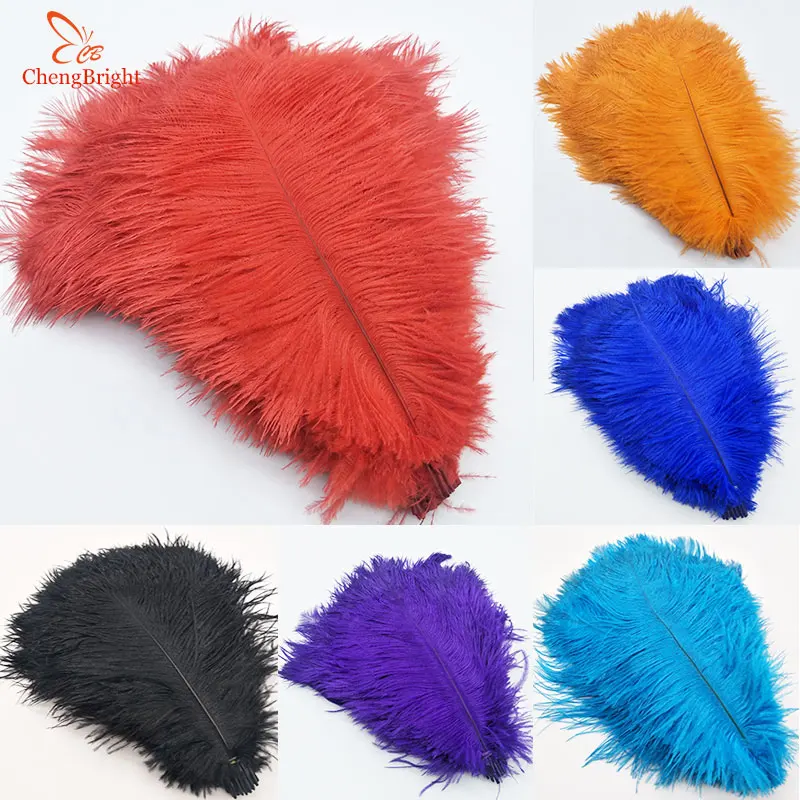 

ChengBright 100 Pcs 25-30CM/10-12inch Ostrich Feathers for DIY Jewelry Craft Making Wedding Party Accessories Wedding Decoration