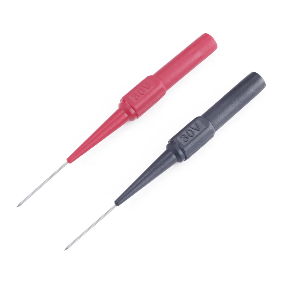 

2X Multimeter Test Lead Extention Back Probes Sharp Needle Micro Pin For Banana
