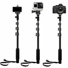 Для спортивной камеры GoPro Hero, алюминиевый сплав, 1,2 м, селфи палка, выдвижной ручной монопод, держатель для камеры s, мобильных телефонов