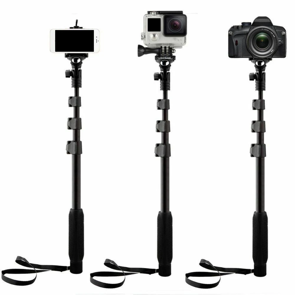 

For GoPro Hero Sport Camera Aluminum alloy 1.2m Selfie Stick Extendable Hand-held Monopod Holder For Cameras Mobile Phones