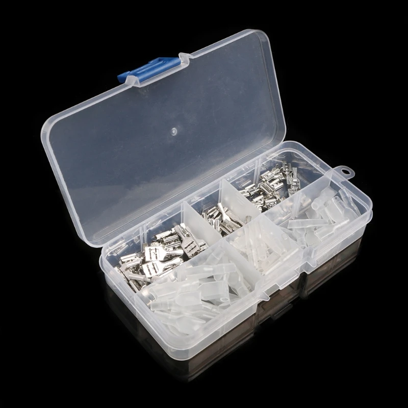 

120x 2.8mm 4.8mm 6.3mm Crimp Insulating Terminal Female Spade Connector Sleeve