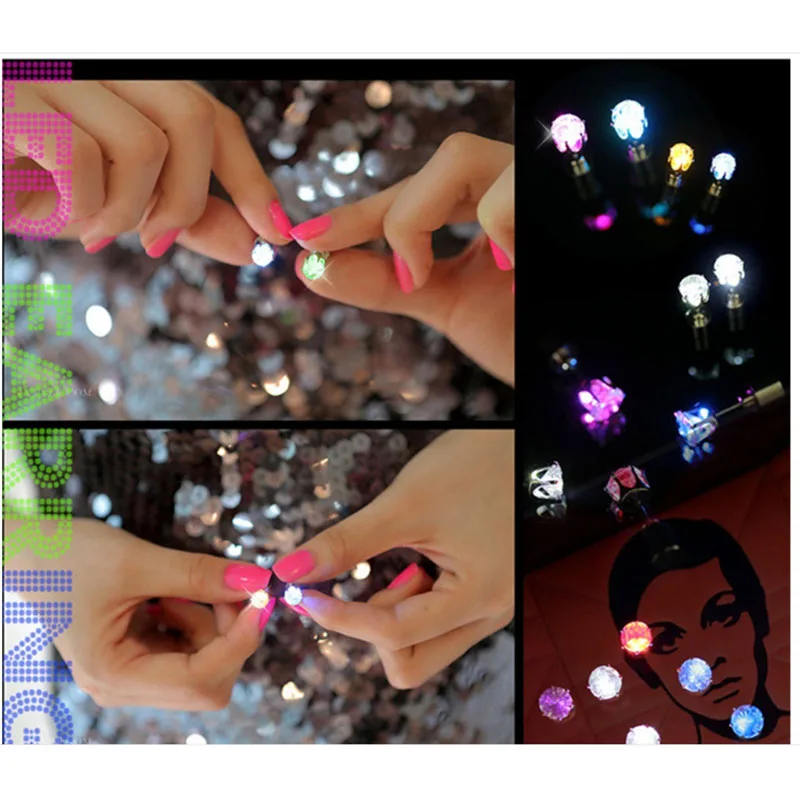 

2PCS JINGYANG Earrings whit heart-shaped luminous earrings Dance Party Accessories LED blue Ear Studs Earring jewelry fashion