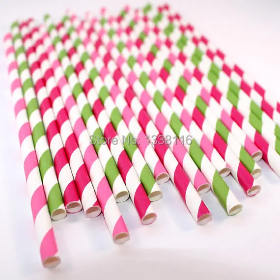 Farmers Market inspired Mix Striped Paper Straws