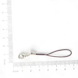Vibrant 10 - Color Cell Phone Lanyard Straps with Lobster Clasp - Pack of 100, 7cm (Brown)