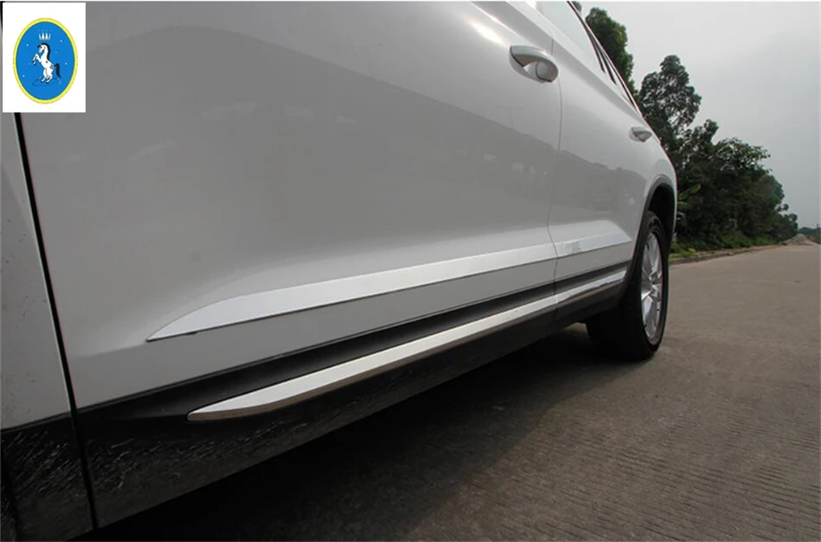 

Yimaautotrims Auto Accessory Outside Door Body Bottom Streamer Molding Cover Kit Trim 4 Pcs Fit For Skoda Kodiaq 2017 2018 2019