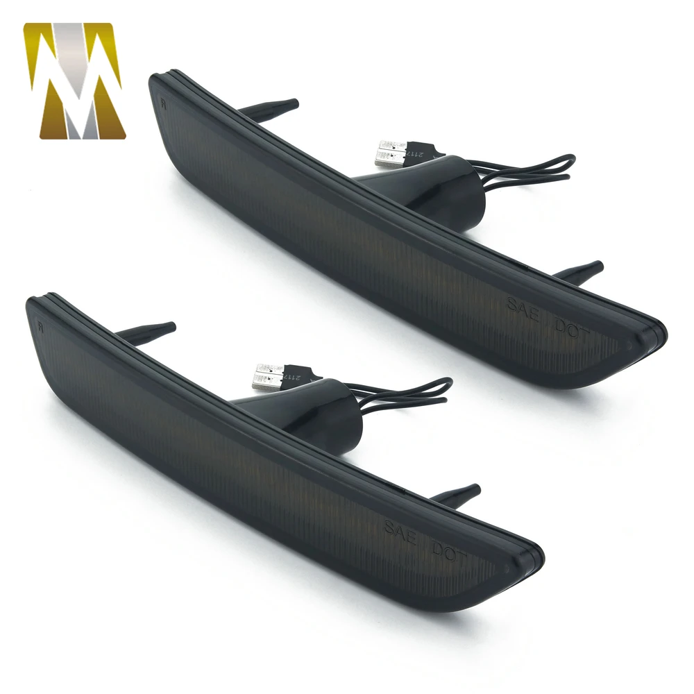 (Front) For Ford Mustang 2011 2012 2013 2014 27-SMD Integrated Turn Signals Car Front Side Marker Lamps Bumper Lights LED (15)