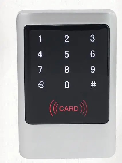 Комплект контроля доступа, металлический Автономный контроль доступа + питание + замок удара + кнопка выхода + 10 Брелок ID тегов, sn: tset-1