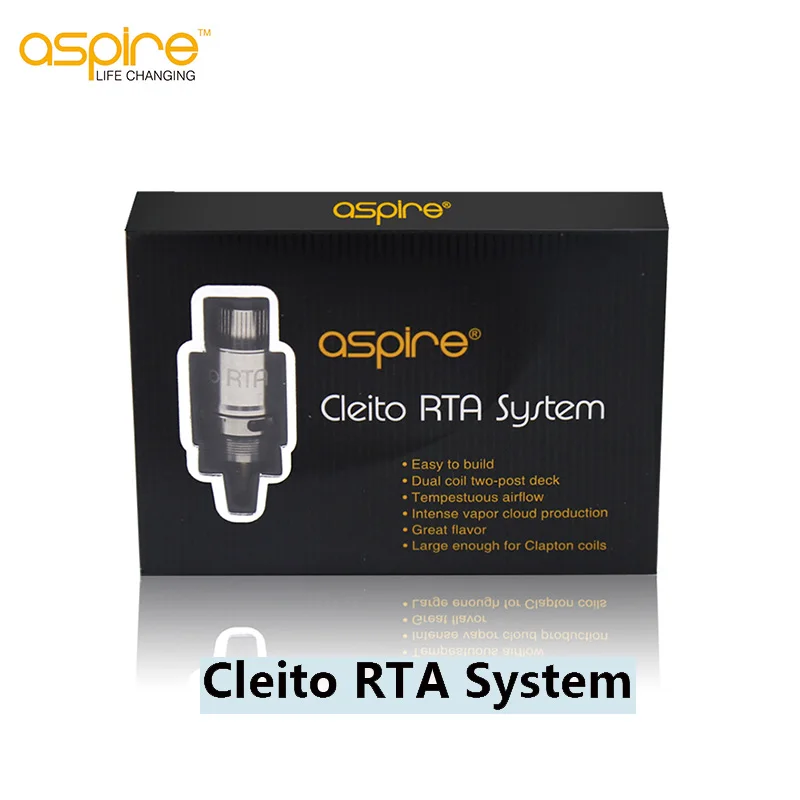 

Original Aspire Cleito RTA System with Dual Coil Two-post Deck Electronic Cigarette for Aspire Cleito RTA Tank