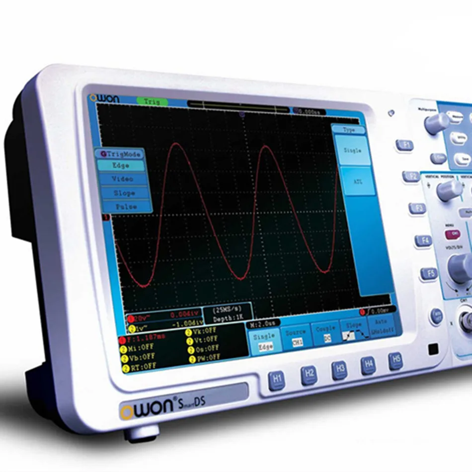 

SDS8202V OWON Digital Oscilloscope USB + LAN + VGA Dual Channels Storage 200MHz Bandwidth 2GS/s Samplerate