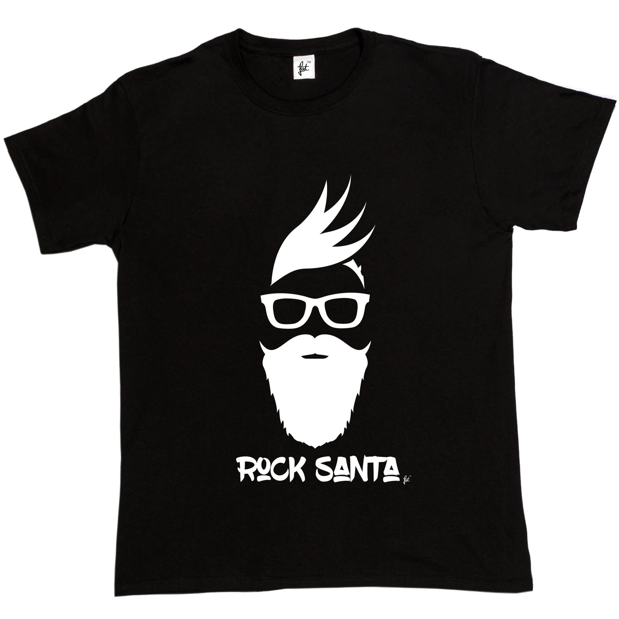 1189 13 De Réductionrock Santa Avec Funky Bien Soigné Cheveux Et Barbe Noël Hommes T Shirt Décontracté Grande Taille T Shirts Hip Hop Style Hauts