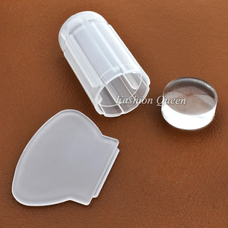 Новинка 1 шт молочно-белая прозрачная; Нейл-арт штамповка штамп набор скребок 2,8 см Прозрачное желе для печатей лаком для ногтей маникюрные инструменты