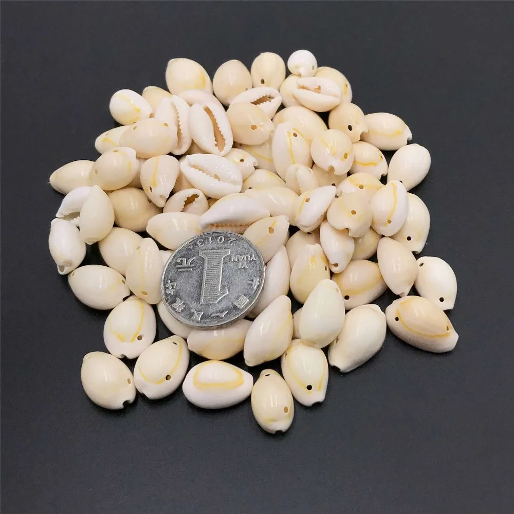 

30 Pieces 21*15 mm Double Holes Conch Natural Shell Charm White Cowrie Sea Shell Crafts DIY Making Shell Jewelry Necklace