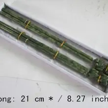 Две пары китайский натуральный нефрит скульптурный Кирин палочками