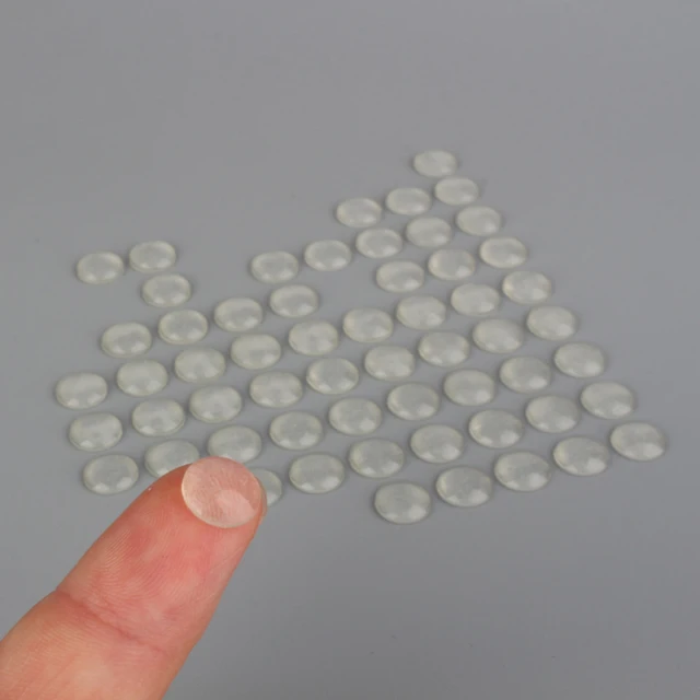 100pcs/sheet Adhesive Silicone Circle Feet Clear Anti Slip