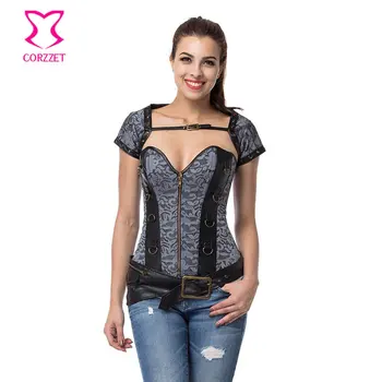 

Silver Steampunk Gothic Corsets And Bustiers Sexy