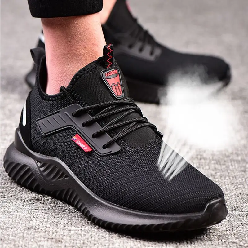 Mans Steel Toe Cap Lightweight Work Safety Shoes Woman Breathable Trainers Boots