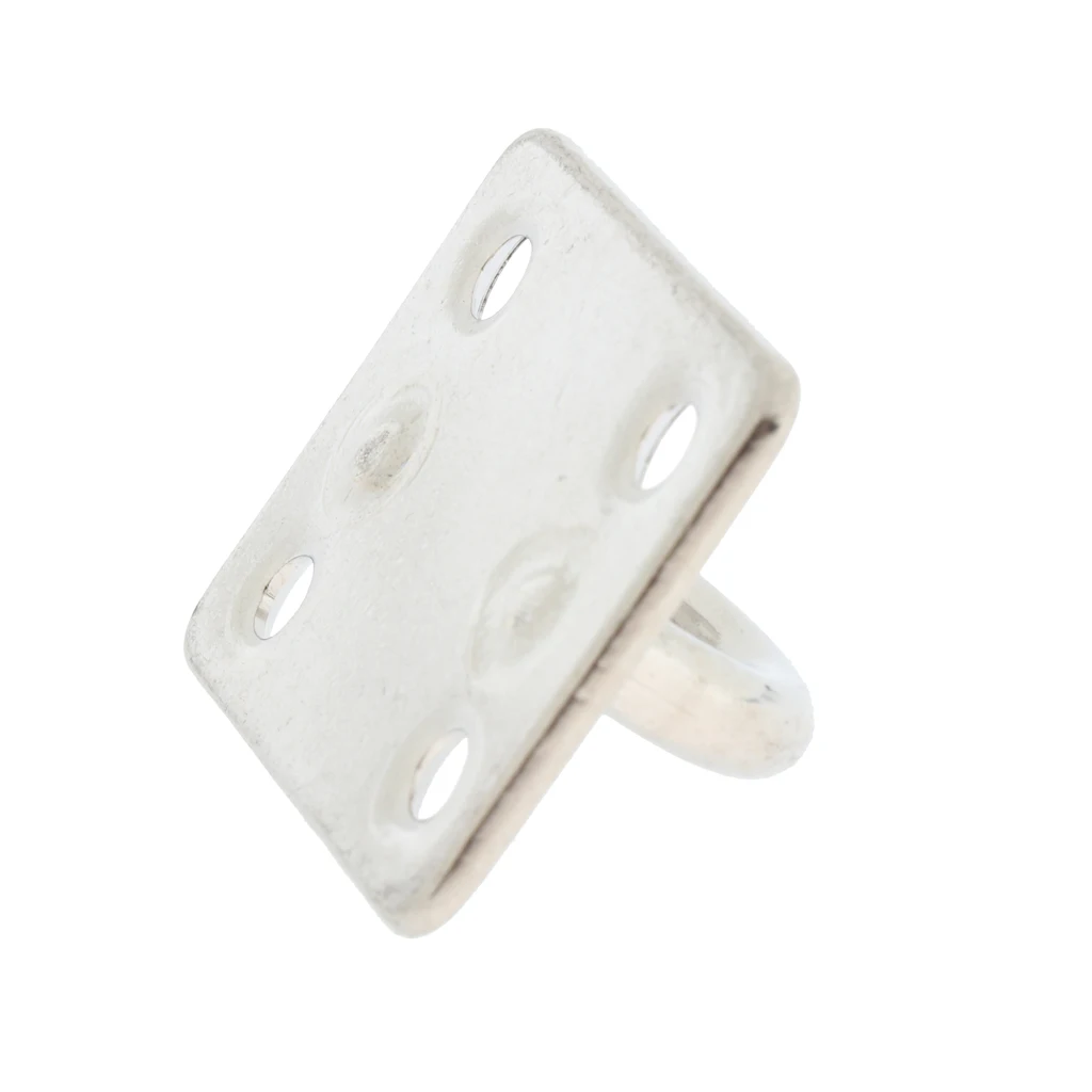 2Pcs Heavy Duty 304 Stainless Steel Square Pad Eye Plate Shade Sail Sailboat 5mm Boat Square Eye Plate