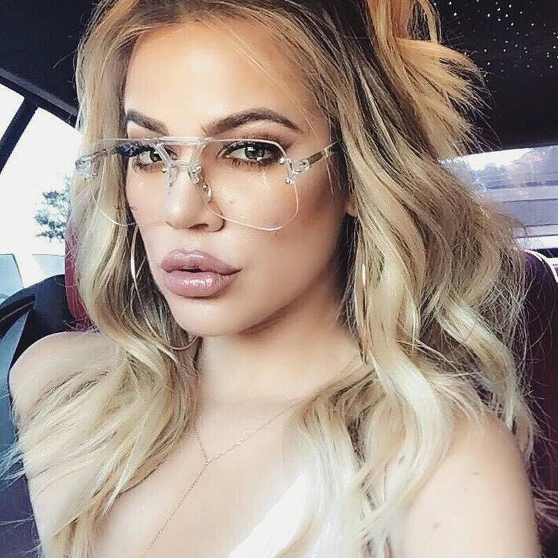 QPeClou Aviator Sunglasses Women Clear Sun Glasses Men Oculos De Sol