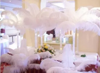 

Wholesale 100pcs/lot Black White Ostrich Feather Plume Craft Supplies Wedding Party Table Centerpieces Decoration Free Shipping