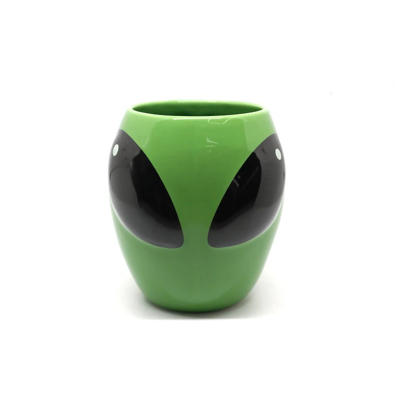 Creative Alien alien modeling mug, green alien coffee milk ceramic mug