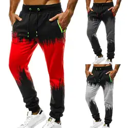 Мужские спортивные штаны для бега, фитнеса, с принтом, длинные, хип-хоп стиль, повседневная мужская одежда, джоггеры