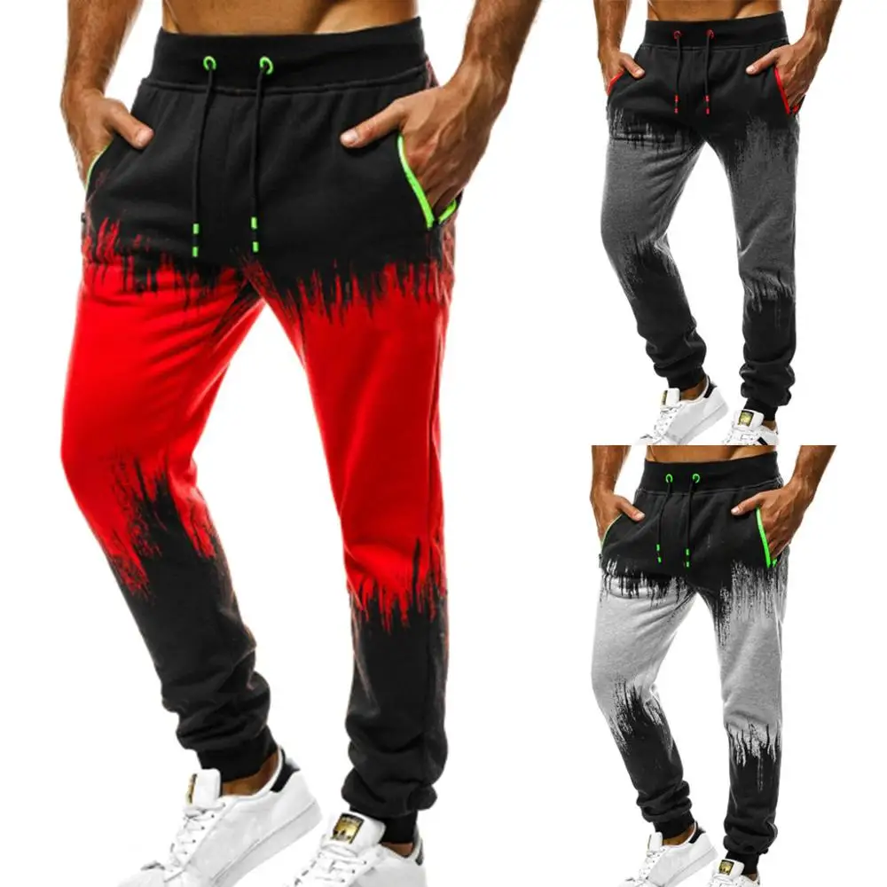 

Men Sport Jogging Fitness Pant Printed Long Hip Hop Style Drawstring Casual Male Clothes Joggers