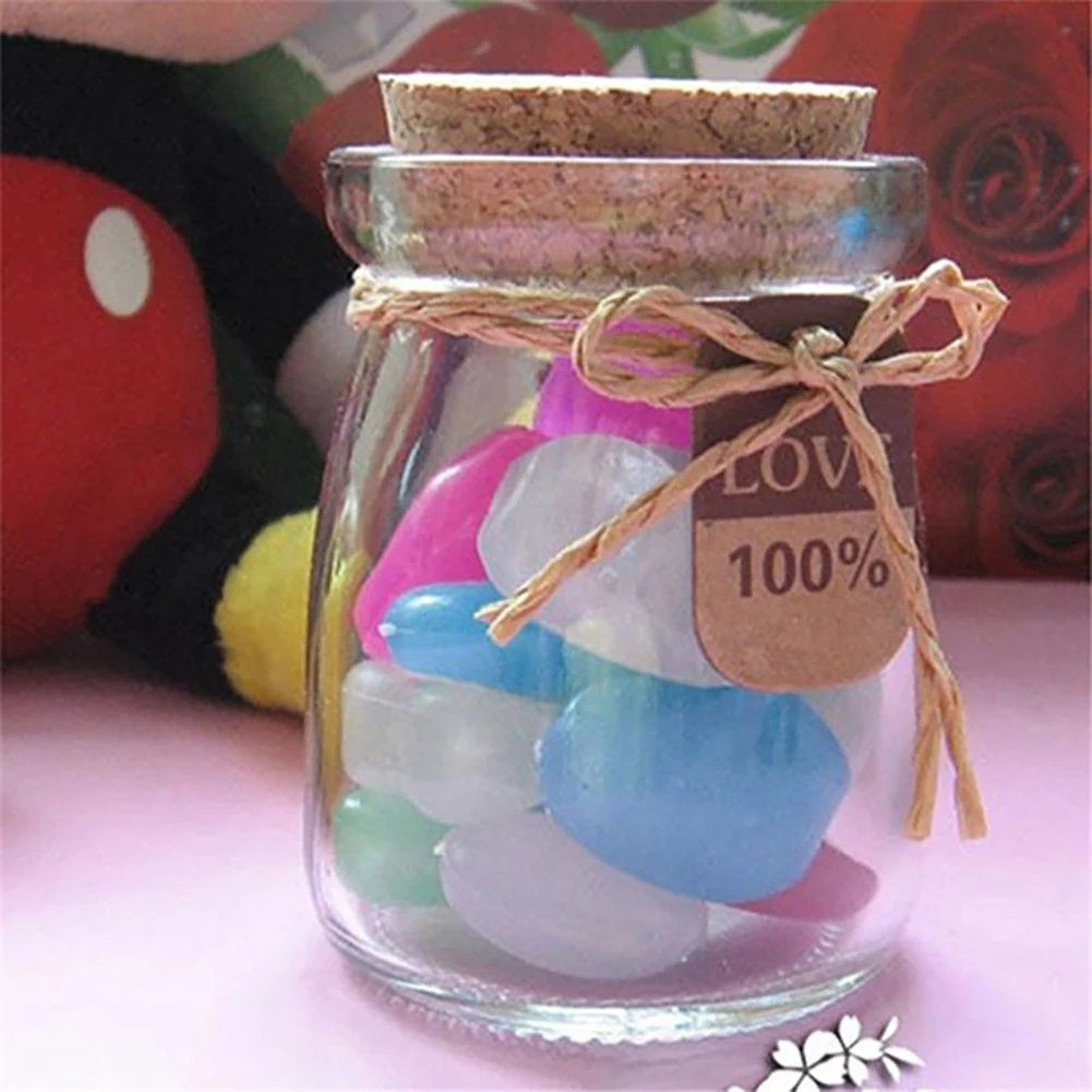 10Pcs Glow in the Dark Garden Pebbles Glow Stones Rocks for Walkways Garden Path Patio Lawn Garden Yard Decor Luminous stones