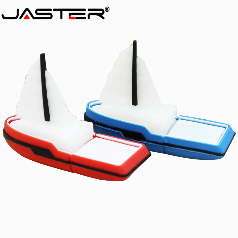 

JASTER Cartoon Barco de vela USB flash drive Drive Memory Stick buque creativo pen drive 4GB 8GB 16GB 32GB 64GB Pen drive