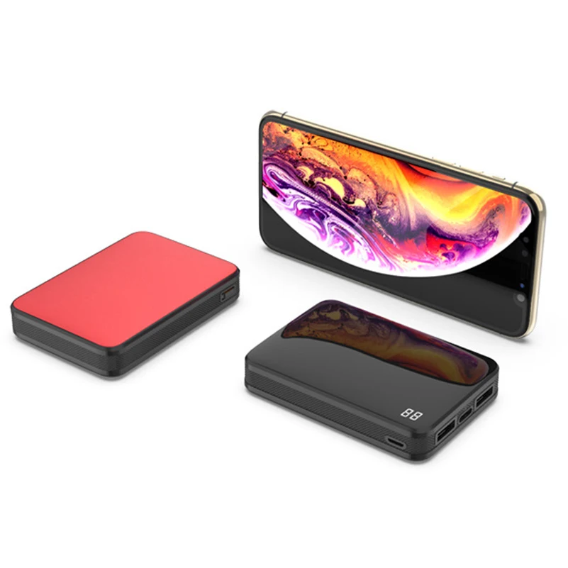 

Mirror Screen Mini Power Bank 10000mAh For Xiaomi Mi Powerbank Portable Charger 2 USB External Battery Fast Charging Poverbank