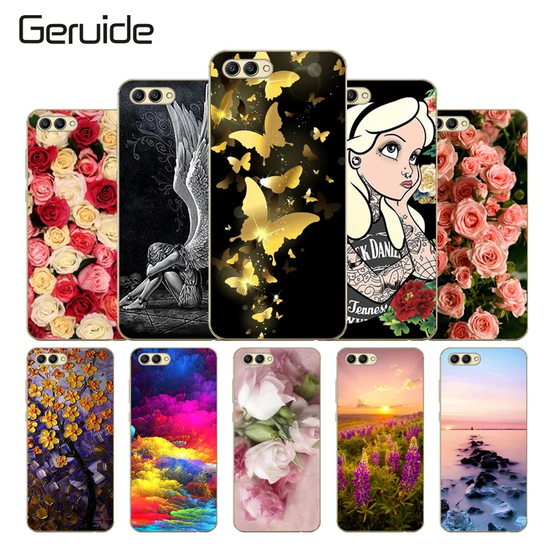 

Geruide Dirt-Resistant Cases For Huaiwei Honor 10 Cartoon 3D Patterned Animal Back Cover Case For Honor10 Silicone Cute honor10