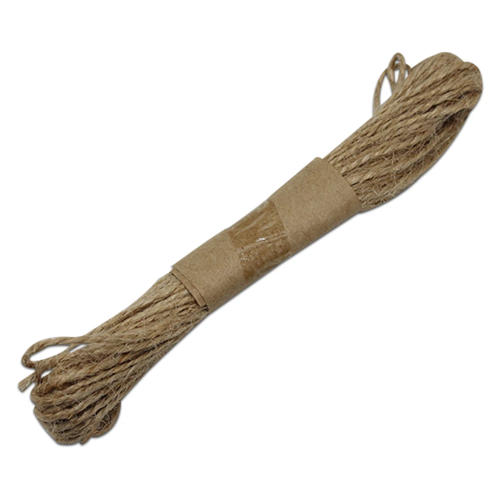 New Natural Twine Cord Hemp Jute Rope String Gift Craft Packing Hang Tag String For Event Party