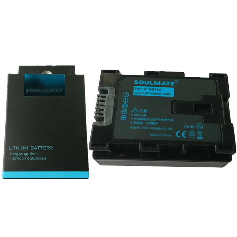 SOULMATE BN VG114 lithium batteries pack BN VG114 Digital Camera Battery BN VG114 For JVC GZ