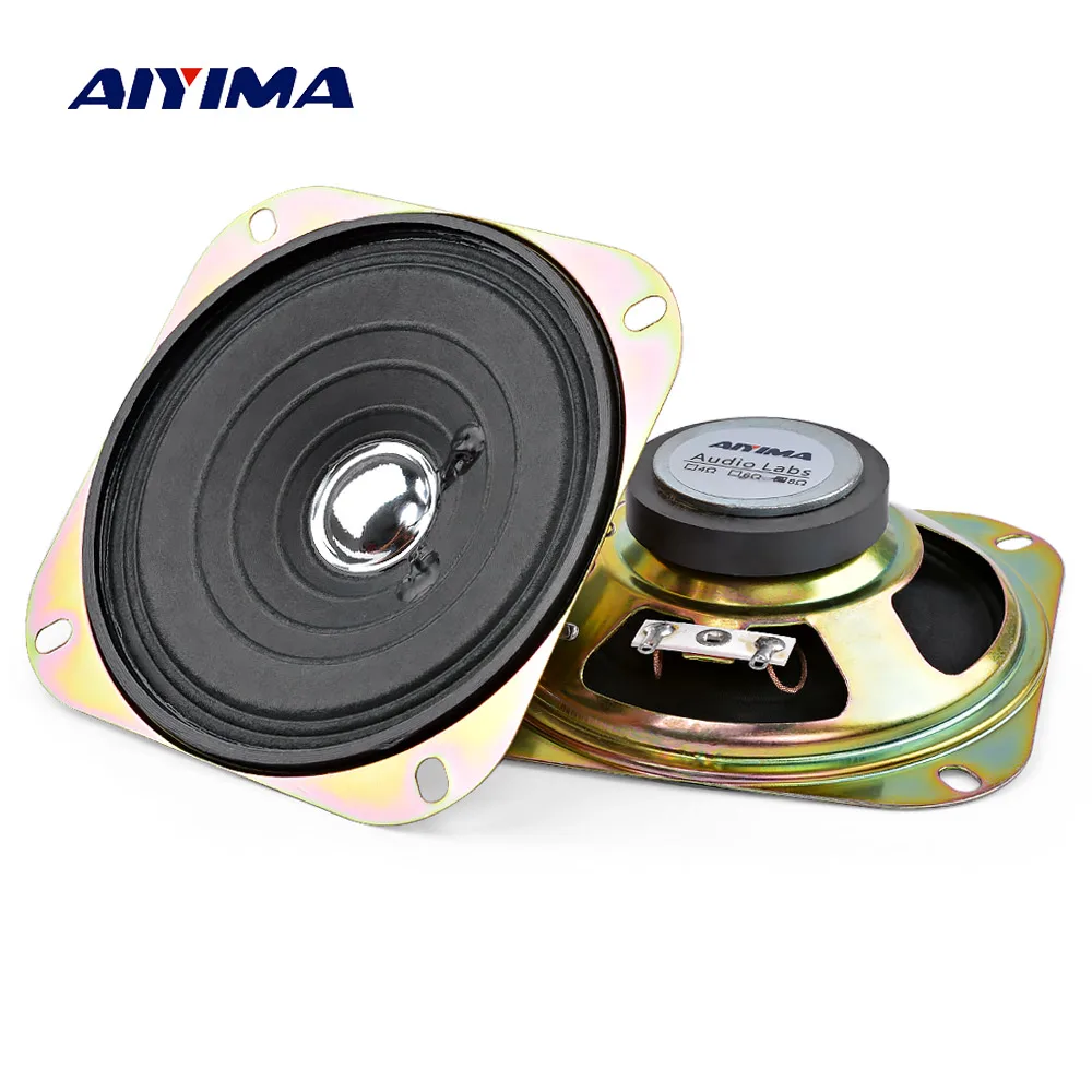 AIYIMA 2Pcs 4 Inch Portable Audio Speakers Column Full Range Music Sound Speaker 8 Ohm 5 W Loudspeaker DIY For Home Theater