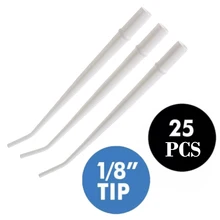 25 шт 2,5/3,8/5,8 мм пластиковые изогнутые наконечники хирургический аспиратор стоматологический слюноотсасыватель наконечники одноразовый аппарат, способный выдержать автоклавную обработку всасывающей трубки