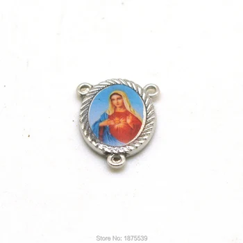 

Catholic Rosary Centerpieces Heart Mary Two Sided Same Picture