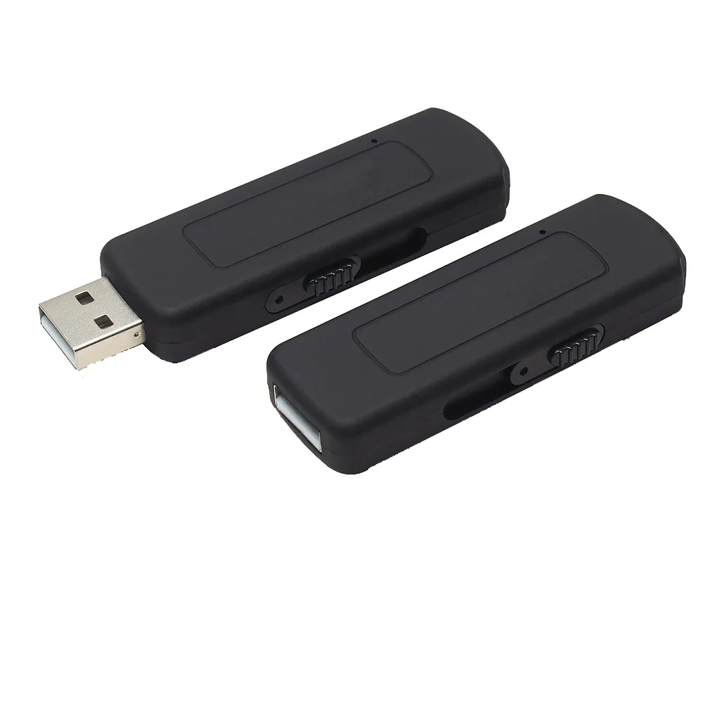 

Small USB Flash Drive 16GB Recorder High Sensitive U Disk Audio Voice Recorder Recording 192Kbps Dictaphone Black Color