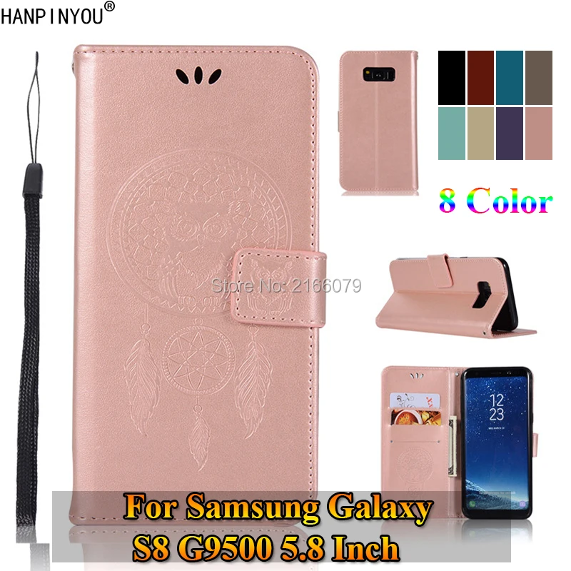 For Samsung Galaxy S8 G9500 3D Pattern Owl Luxury Flip PU Leather Case W/ Magnetic Buckle Card Insert Slots Wallet Stand Cover | Мобильные