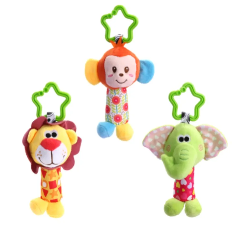 Детские погремушки, игрушки, колокольчик, многофункциональная плюшевая коляска, подвесные погремушки в виде животных, Kawaii, детские игрушки для младенцев, подарки