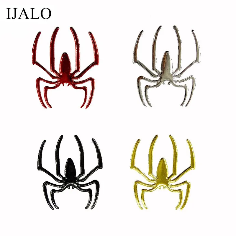 1 пара стикеров Cool Spider 3D для автомобиля мягкая наклейка из ПВХ с хромированной