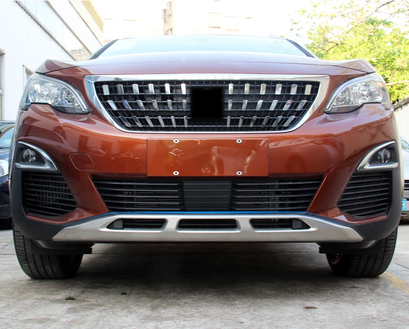 

Stainless Steel Car Front & Rear Bumpers Skid Bumper Cover Protector Molding For Peugeot 3008 GT 2016 2017 2018 Car styling