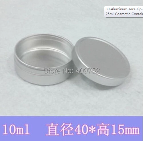 

Lot of 150pcs 10ml Aluminum Jars Lip Balm Pots 10g Cosmetic Container Silver Tins wholesale