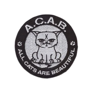 

embroidered applique patches Embroidery Tomcat Embroidered Iron On Clothes Patch size 7.1cm wholesale ordering