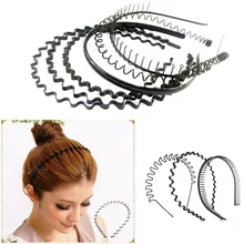 5 шт./партия черные волнистые волосы полосы спиральная весна/железный обруч/Спиральная завивка волос ленты аксессуары головной убор простой дикий Железный головной убор