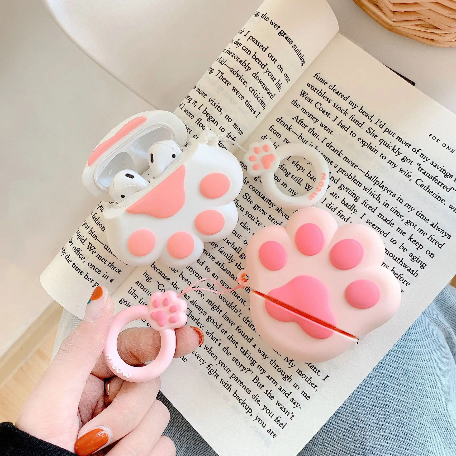 

Cute Cartoon Earphone Case For Airpods2 Case Silicone Cat claw Cover for Apple Air pods Earpods Accessories Box Case Headset Bag