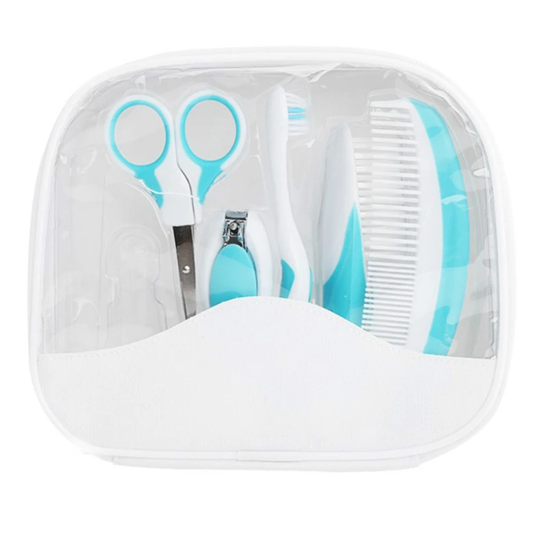 

7PCS Baby Healthcare and Grooming Set Baby Nail care with Nail Clippers Brush Nail file Hairbrush tool Newborn Kids Care