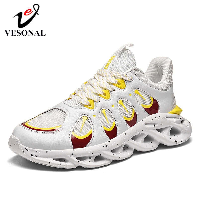

VESONAL 2019 Spring Autumn Breathable Flyknit Sneaker Men Casual Shoes Adult Quality Rubber Sole Fashion Mixed Colors Male Shoes