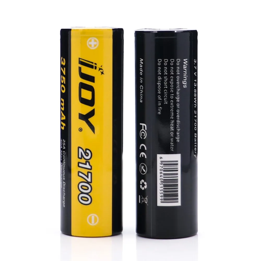 Оригинальный аккумулятор Ijoy 21700 3 ножки 3750 мАч 40A Li Ni высокий поток энергии