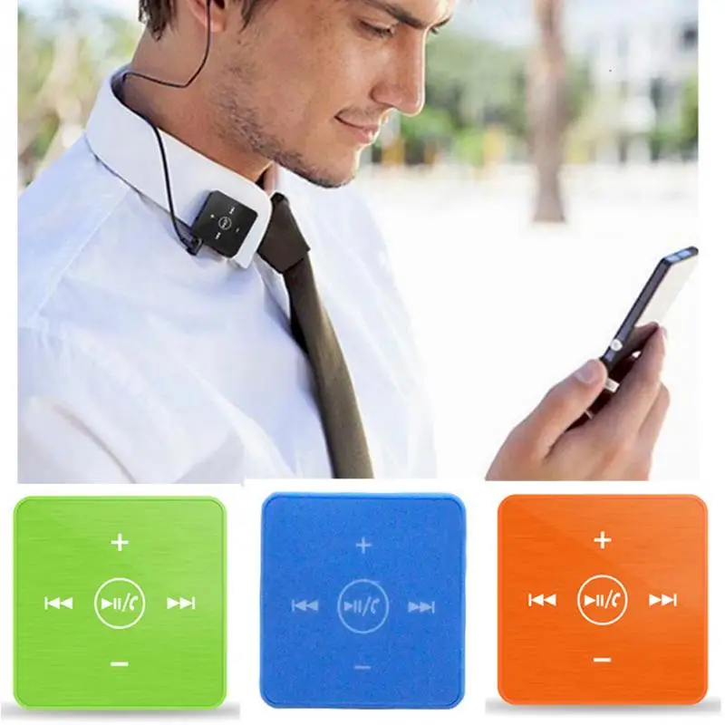 Mini clip on Bluetooth headset wireless earphone with microphone audio receiver adapter Portable