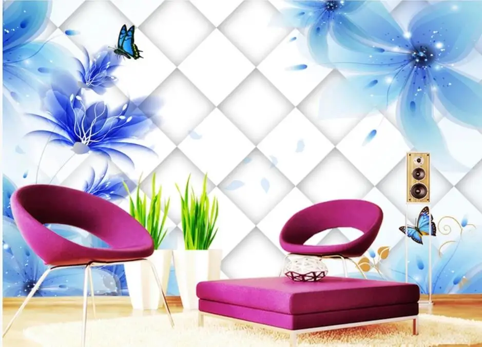 modern wallpaper walls Blue lily 3D TV background wall mural 3d wallpaper 3d wall papers for tv backdrop modern wallpaper walls Blue lily 3D TV background wall mural 3d wallpaper 3d wall papers for tv backdrop